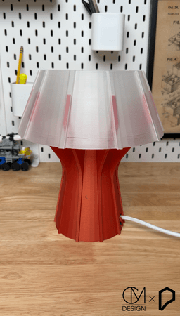 Modern Ribbed Lamp 3d model