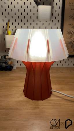 Modern Ribbed Lamp 3d model