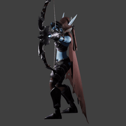 Female Elf Ranger v2.0 3d model