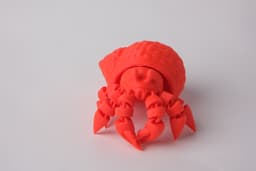 Articulated Hermit Crab with Textured Shell 3d model