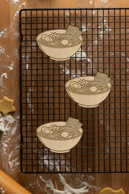 Noddle Cookie Cutter, Biscuit Cutter 3d model