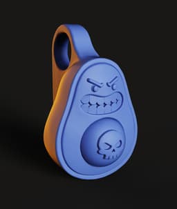 Evil Avocado Keychain STL | Keychain 3D Print | Funny 3d model