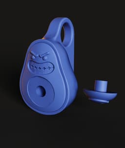 Evil Avocado Keychain STL | Keychain 3D Print | Funny 3d model