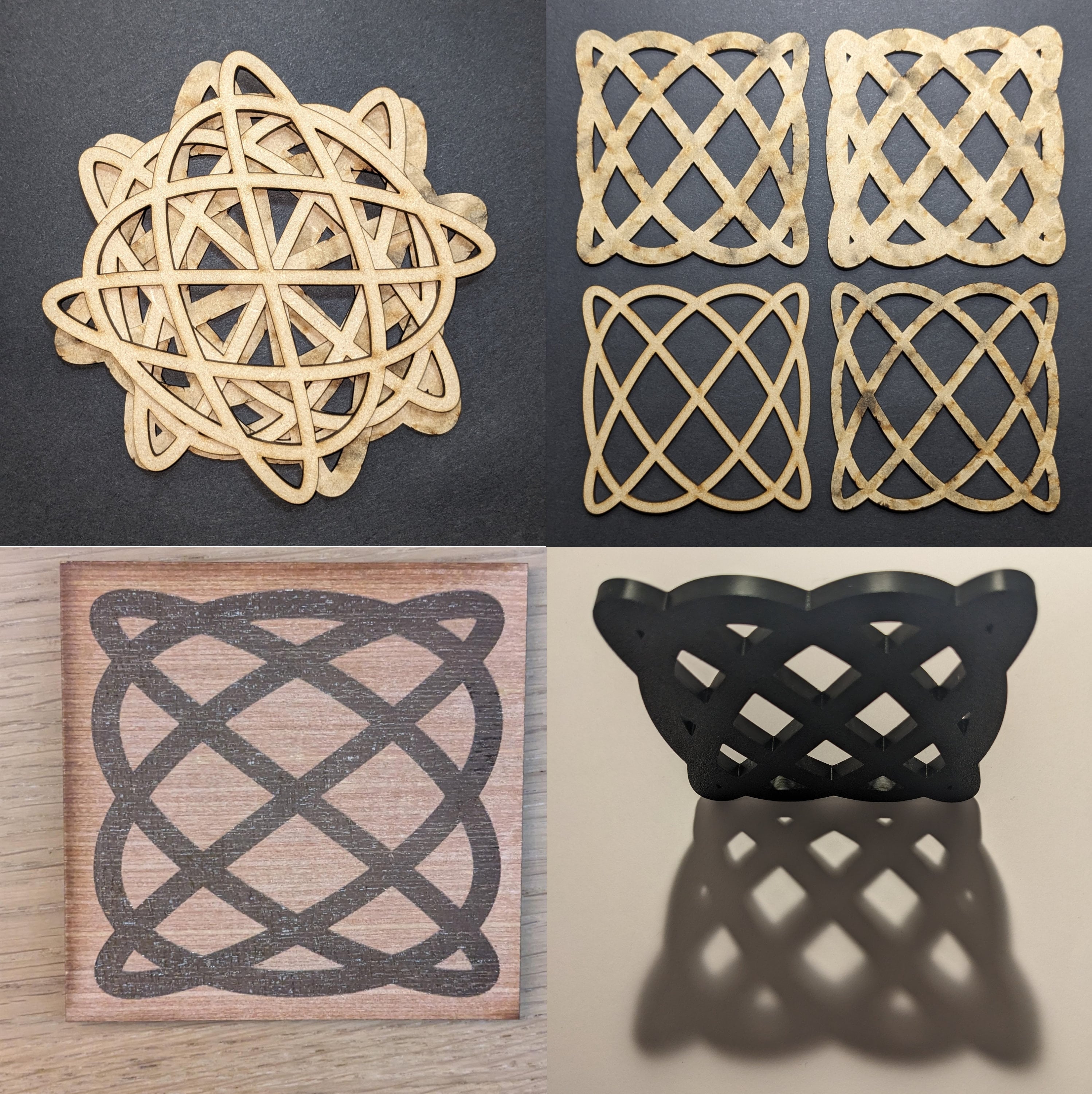 Lissajous Figure Wall Art Coaster 3d model
