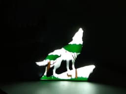 Wolf Lightbox- Led Lamp 3d model