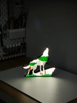 Wolf Lightbox- Led Lamp 3d model