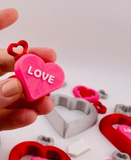 Heart Tag/Keychain Assortment 3d model