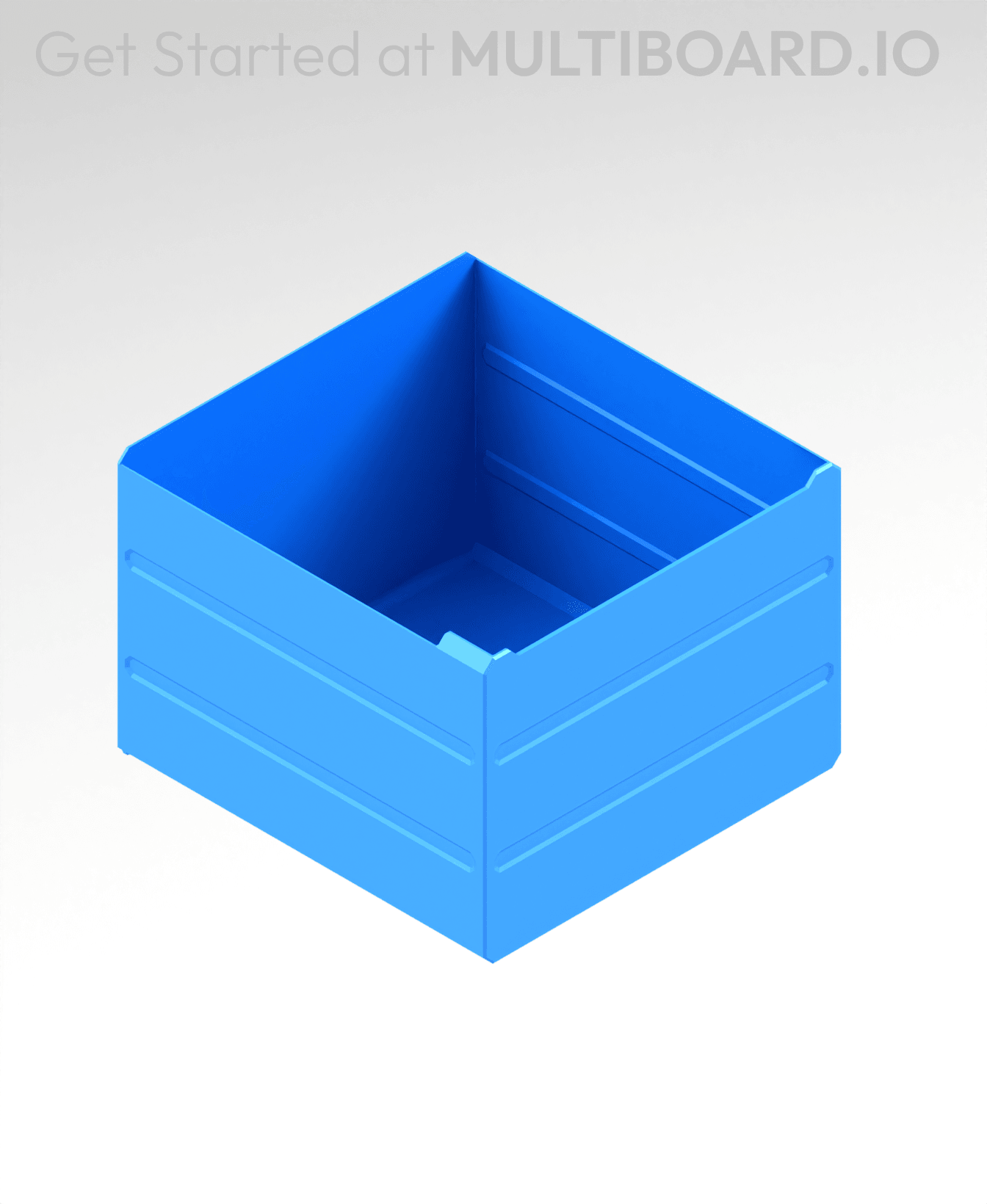 4x3x4 LU - Labelled - MultiBin Simple Drawer 3d model