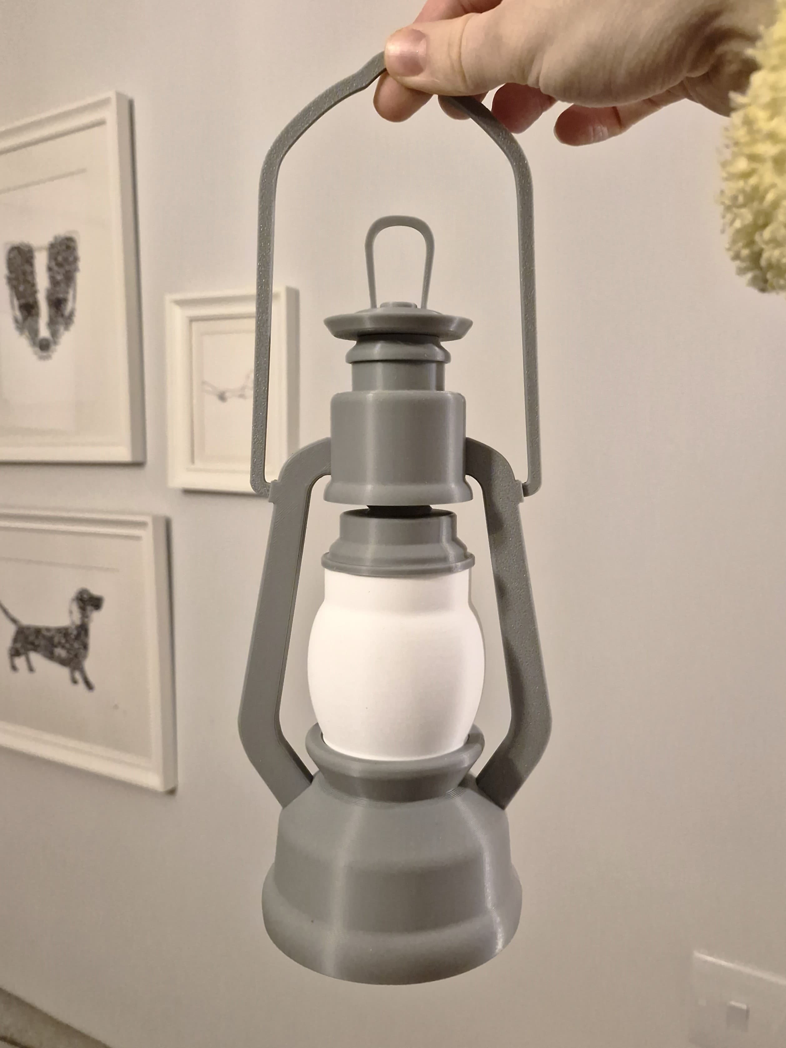Gas Lantern Style Tealight Holder 3d model