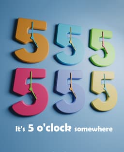 Fun Drinking Wall Clock 3d model