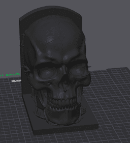 cracked skull bookend.3mf 3d model