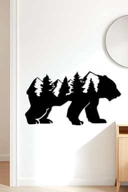 Bear Wall Art, Wall Decor, Home Decor 3d model