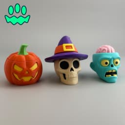 Spooky Fidget Clicker Keychain Bundle 3d model