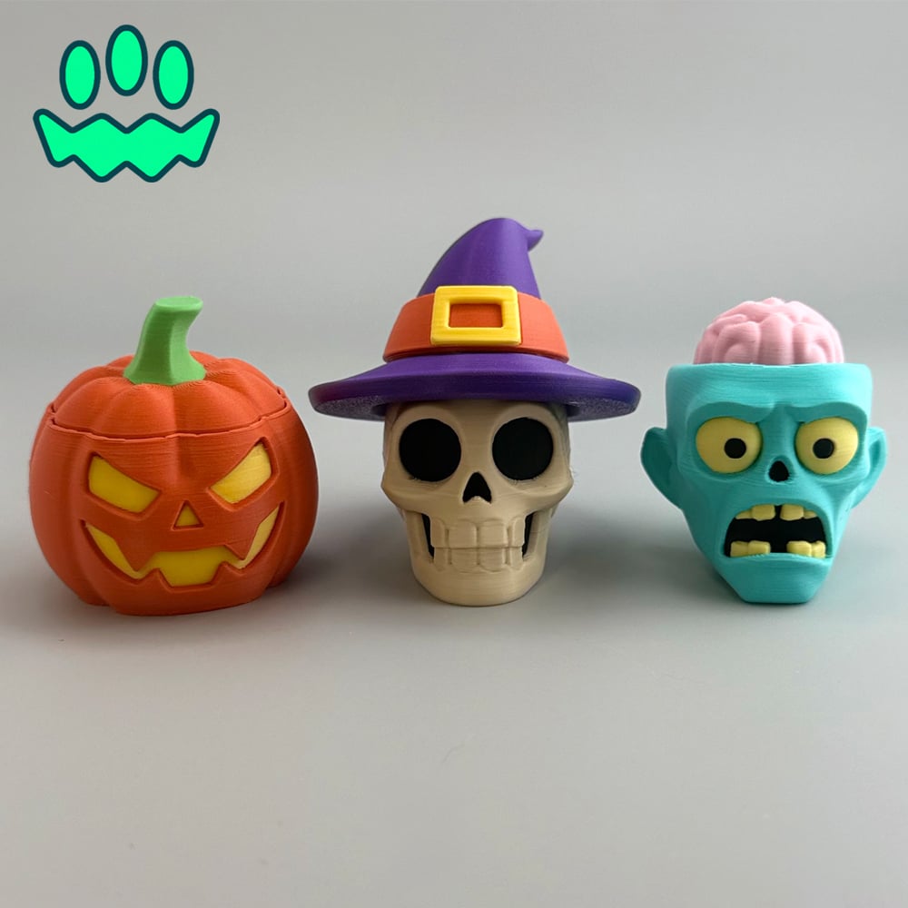 Spooky Fidget Clicker Keychain Bundle 3d model