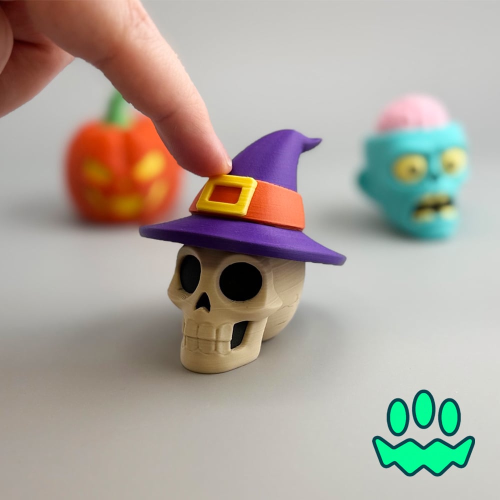 Spooky Fidget Clicker Keychain Bundle 3d model