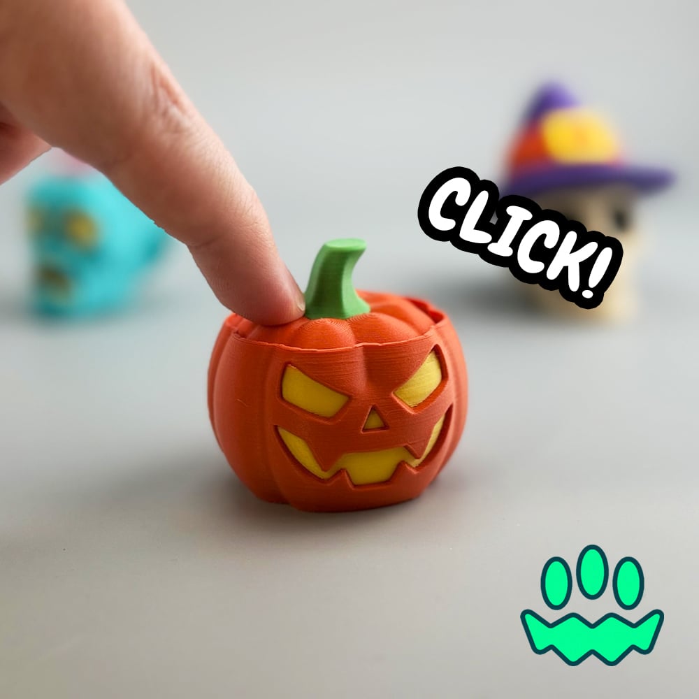 Spooky Fidget Clicker Keychain Bundle 3d model
