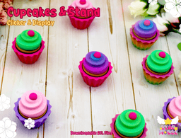 Cupcake Clicker & Treat Display 3d model