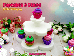 Cupcake Clicker & Treat Display 3d model