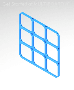 6x6 MU (3x3 LU) - MultiBoard Square Plate 3d model