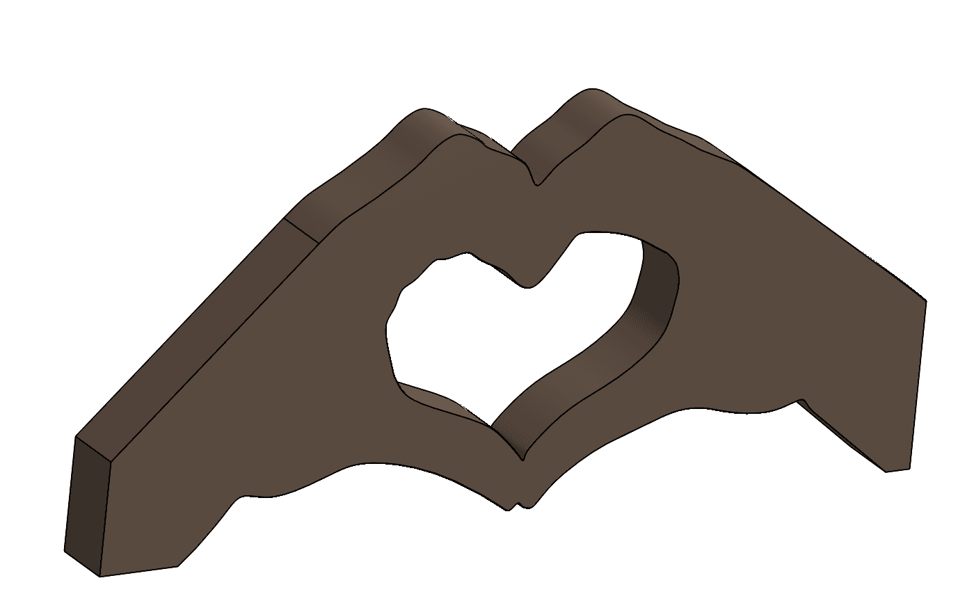 Two Hands Forming Heart #Valentines 3d model