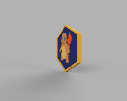 Charmander Pokemon PokeCoin stl 3d model