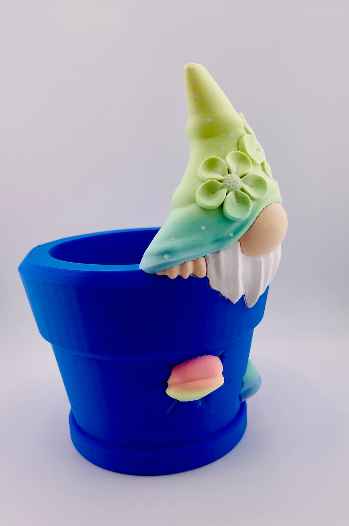 Gnome Climbing Out of Pot Planter 3d model
