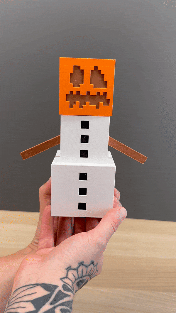 Minecraft Snowman Surprise 3d model