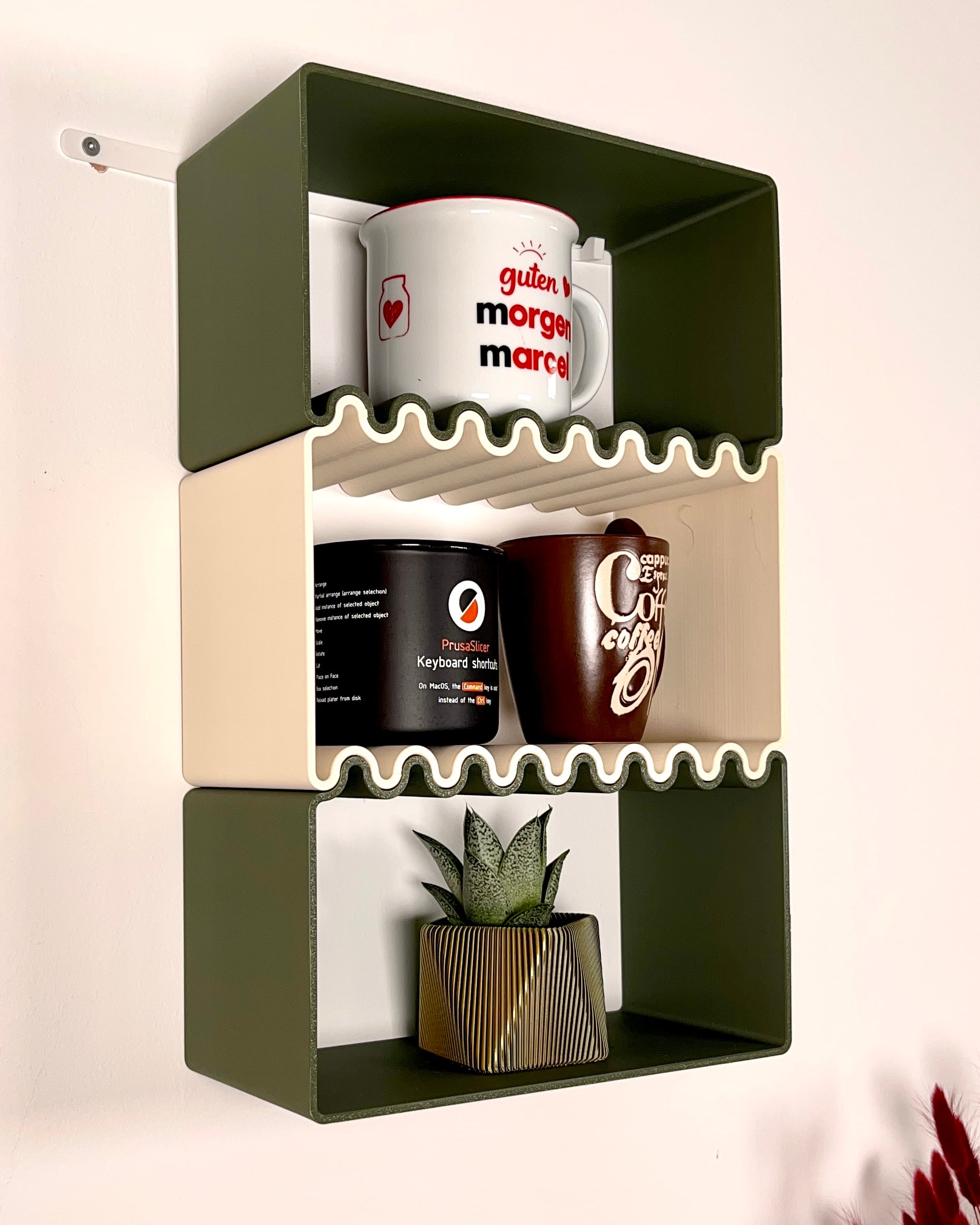 Cup shelf wave 3d model