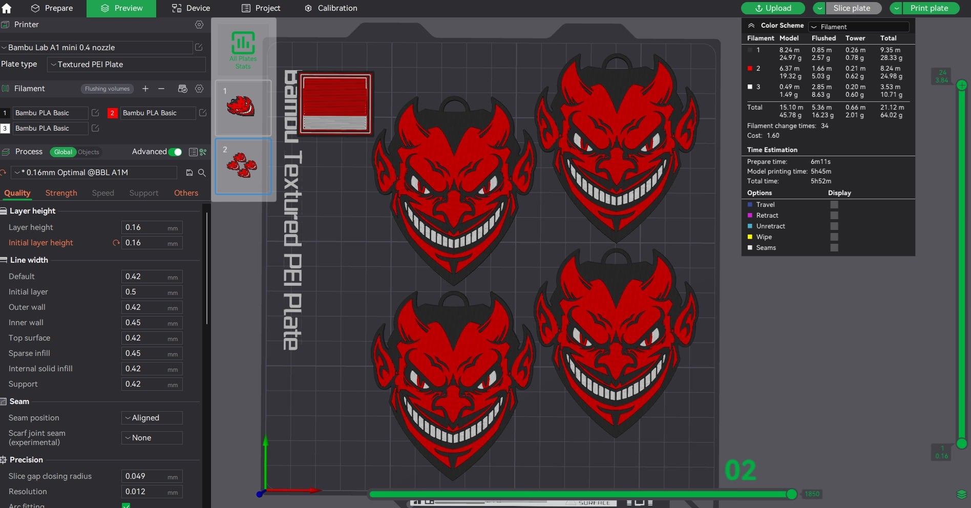 Halloween Devil Man Keychain 3d model