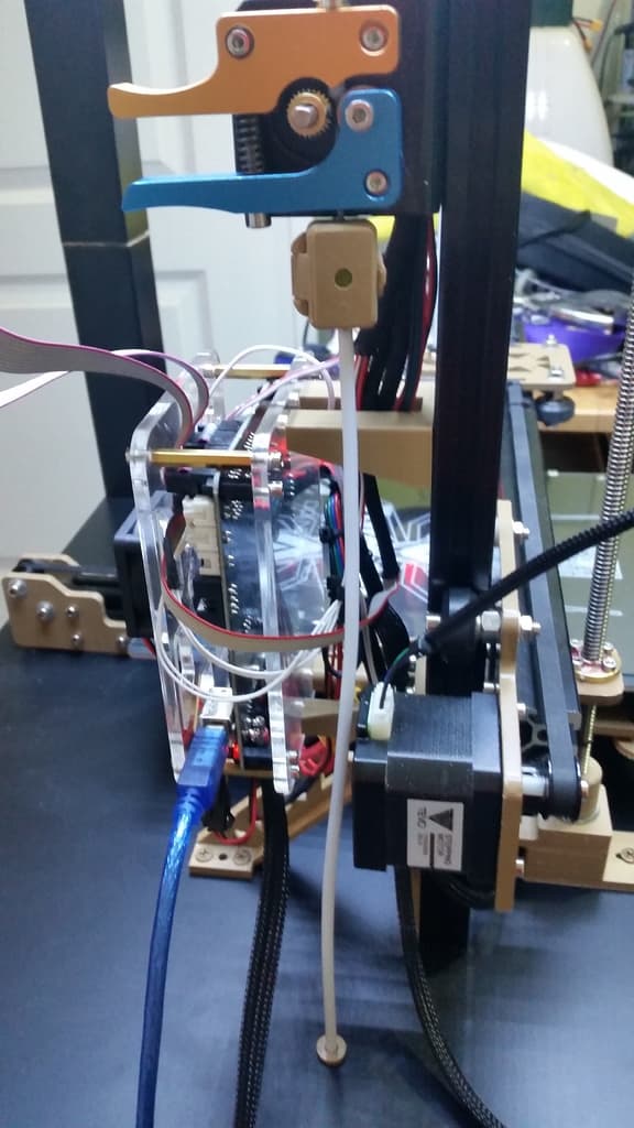 Ikea Lack Table - Through feed filament guide 3d model