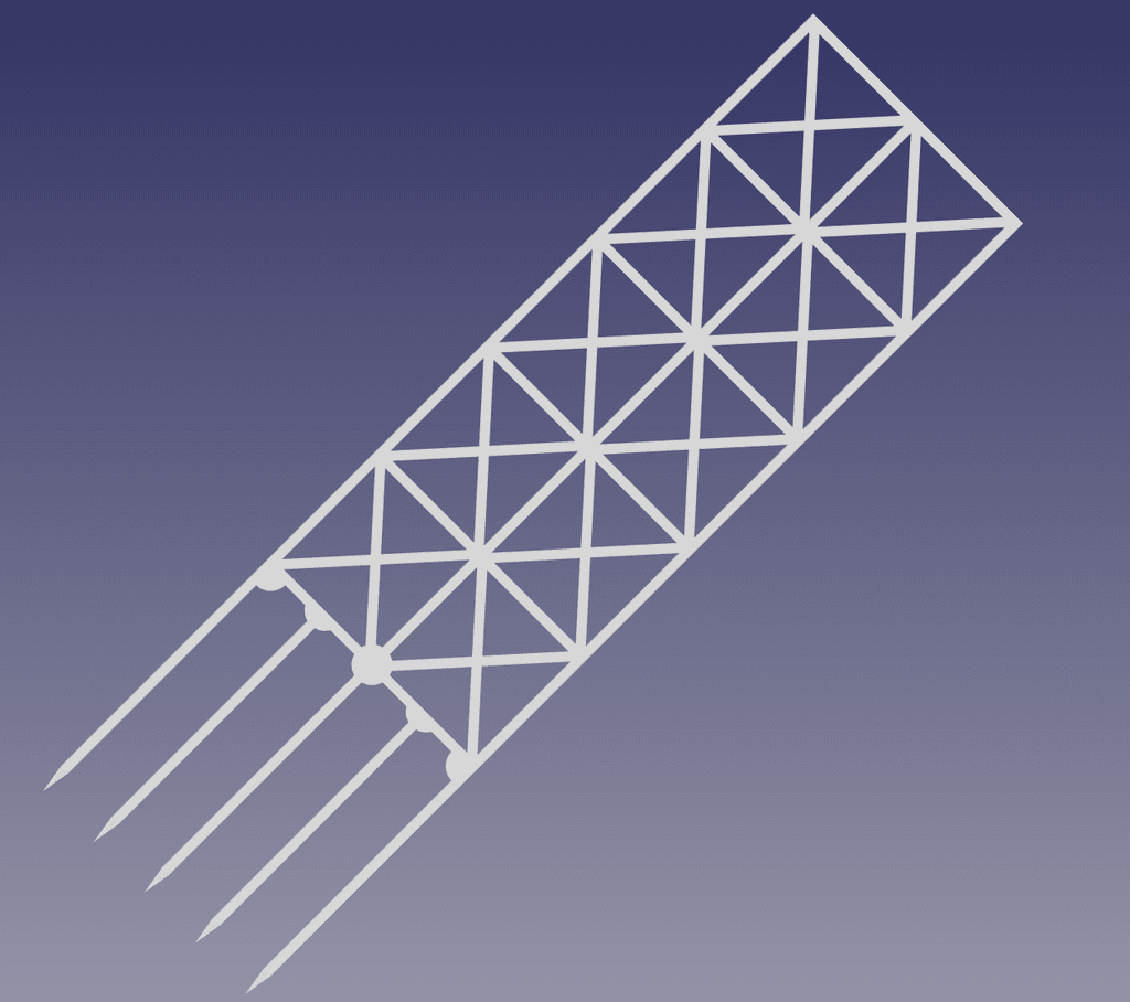 Cross Style Trellis with FreeCAD Project Source 3d model
