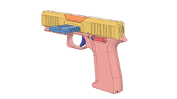 Mag Fed Mini Rubber Band Gun 3d model