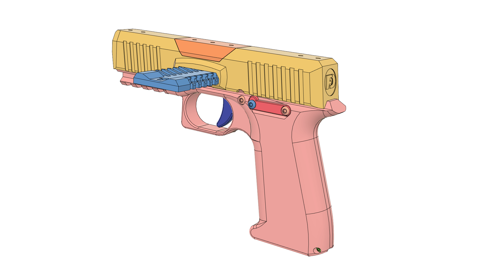 Mag Fed Mini Rubber Band Gun 3d model