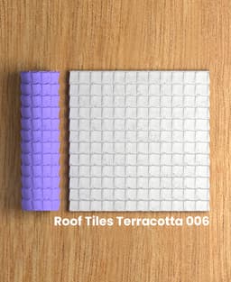 Collection Fuchsia | Roof Tiles Terracotta 006 | Polymer Clay Seamless Texture Roller 3d model