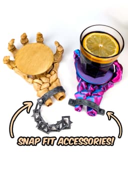 Skeleton Hand: Halloween Self-Adjusting Coaster 3d model