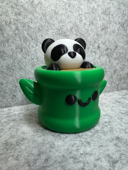 Panda Bamboo Stash Container 3d model