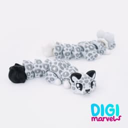 Snow Leopard Flexi + Keychain (Exclusive) 3d model
