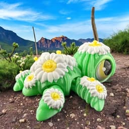 Saguaro Cactus Flower Turtle - AZ State Flower 3d model