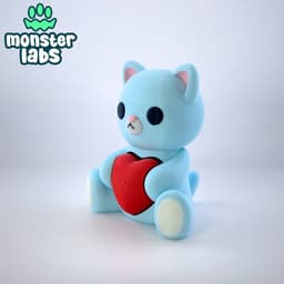 Valentine's Day Plushie Fidget Clicker Keychains 3d model