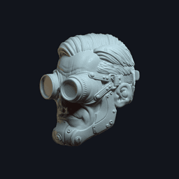 Dex v3 Action Figure Head 3d model