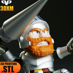 Arthur Ghost and Goblins Chibi STL for 3D Printing ChibiSTL 3DXM 3d model