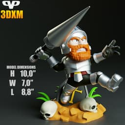 Arthur Ghost and Goblins Chibi STL for 3D Printing ChibiSTL 3DXM 3d model
