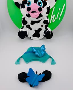 Magnetic Butterfly Hat for Modular Cow Sign 3d model