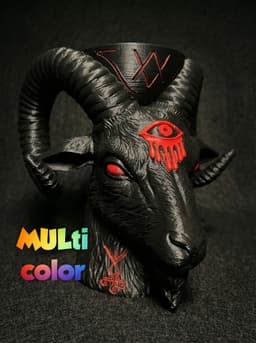 Baphomet Goat Organizer Multi-Color 3MF | Gothic Art | Bambu Ready 3d model