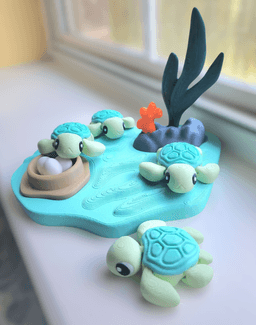 2025 Sea Turtle Flexi with Display 3d model