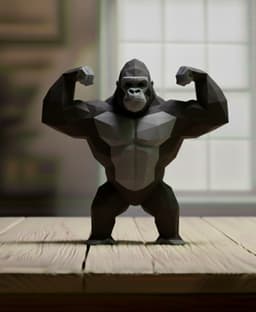 gorilla lowpoly 3d model