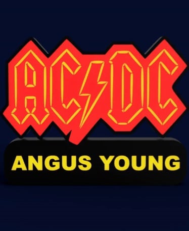 AC/DC Sign - LED Strip Compatible 3d model