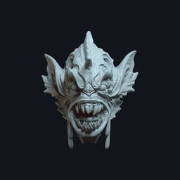 Abyssalor v2 Action Figure Head 3d model