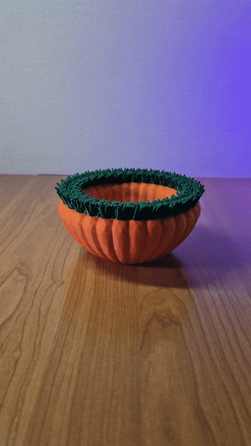 Carrot Patch Snack Bowl with Grass Rim 3d model