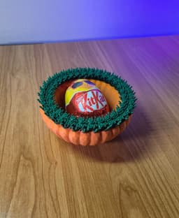 Carrot Patch Snack Bowl with Grass Rim 3d model